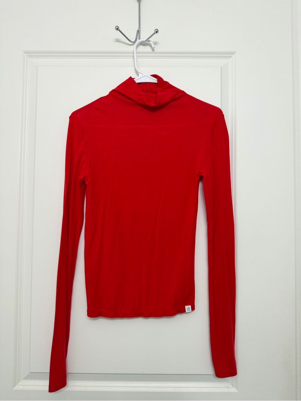 Red Long-Sleeve Turtleneck Top - Women